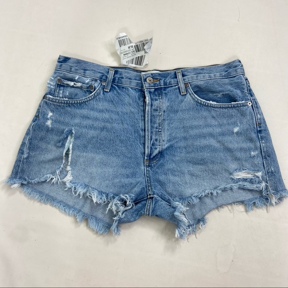 Agolde parker jean shorts distressed cut off. Size 31. New without tags - Picture 2 of 9